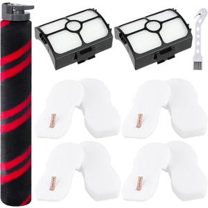 Leadaybetter HZ3002 Brush Roller and Filter Replacement for Shark HZ3002 HZ3000 Stratos cordless Ultralight Corded Stick Vacuum, Compare to Part # XFFKHZ3000 XHFHZ3000