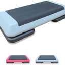 Aerobic Step Platform Height Adjustable Workout Step for Fitness Strength Training with Risers Exercise Platform for Home Gym (Gray-2 Risers)