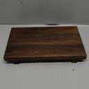 (12 x 7 Inch) Wood Riser Soap Tray, Rustic Wood Pedestal Stand Tray Soap Dish Holder for Kitchen Counter, Sink, Vanity, Farmhouse Decorative Bathroom Dishes Plant Bottles Candles Display, Brown