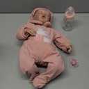 Aori Reborn Baby Dolls Girl - 18'' Realistic Sleeping Newborn - Lifelike Hand-Painted Vinyl Baby Doll with Doll Accessories Set - Weighted Body for Cuddling, for Collectors & Kids 3+