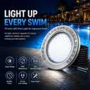 10 Inch LED Pool Light for Inground Pools, 120V 35W Ultra-Bright White