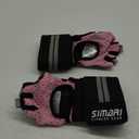 SIMARI Breathable Workout Gloves for Men Women, Padded Weight Lifting Gloves with Wrist Wraps Support, Full Palm Protection, Grip for Gym Training, Fitness, Weightlifting, Exercise Fingerless Black (Small, 1b-Calypso Coral)