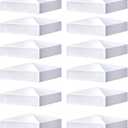 Taiyin 12 Pcs Pyramid White PVC Vinyl Post Top Caps, Fence and Deck Post Caps for Vinyl Fence Posts (5 x 5 Inch)