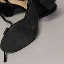 Allegra K Women's Faux Velvet Lace Up Chunky Heel Strappy Sandals (6.5)