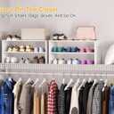 2 Tier Small White Shoe Rack For Closet, Stackable Shoe Shelf Organizer for 9 -12 Pairs of Shoes, Small Shoe Storage Organizer for Entryway, Hallway, Garage,Living Room, Bedroom, Size 28.5"* 11" * 13"