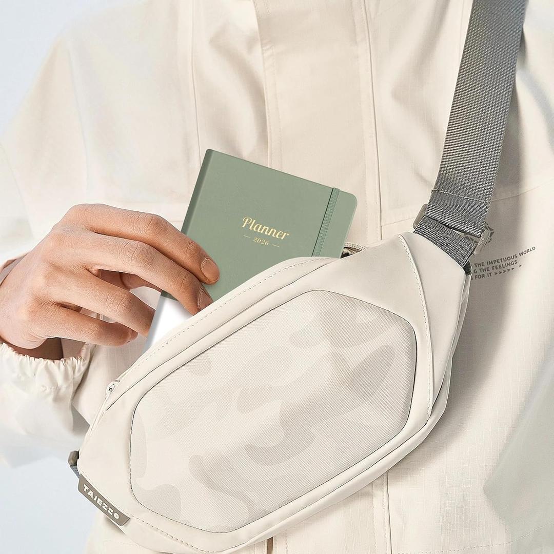 AHGXG Small Pocket Planner 2026-2027, Weekly and Monthly Calendar Planner, 15 Months, JAN 2026 - MAR 2027, Mini Size, Hardcover, Inside Pocket, For Women Men School Home Office Supplies, 3.9''X 6.7'' - Sage Green