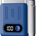 Mini Electric Shaver for Men: USB C Fast Charge Portable Electric Razor with LED Display - IPX8 Waterproof Wet and Dry Travel Small Shavers Dual Head Pocket Shaver for Beard Face (Blue)