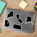 2 x (3PCS) North Dakota State Map with Heart Stickers, US State Stickers - Waterproof Vinyl Decals for Tumblers, Water Bottles, Laptops, Books, Scrapbooks, Great for North Dakota Lovers 3 x 1.8 Inch