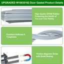 (GRAY) W10830162 Refrigerator Door Gasket (2 Pack),French Refrigerator Door Gasket Compatible with Whirlpool KitchenAid Fit Model WRF535SMBM00 Refrigerator Door Seal Part Replaces 12723206AP etc