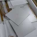 COMHOMA Vanity Desk with Mirror and Lights, Makeup Vanity Table with 4 Drawers & Storage Shelves, Large HD Mirror, 3 Color Modes & Adjustable Brightness, Modern Dressing Table for Bedroom, Pearl White