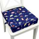 Toddler Booster Seat for Dining Table,Portable Kids Booster Seat - Adjustable, Non-Slip, Lightweight & Easy to Clean (Dark Blue)