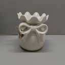 Mud Pie Small Stoneware Bow Vase (7" x 6" dia)