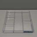 Whitmor 6-Section Clear Drawer Organizer