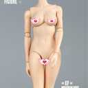 1/6 Scale Female Figure Body, Female Pale Skin Large Bust Half-Seamless Flexible Action Figure Body Doll Collection