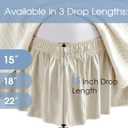 FreshCulture Full Bed Skirt, Elastic Wrap Around Bed Skirt Full Bed, Easy Fit with 15-Inch Tailored Drop, Hotel Quality Dust Ruffle for Full Size Bed, Bed Skirt Full Size (Cream)