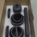 Bathroom Accessories Set, 6-Piece Bathroom Accessory Set, Toothbrush Holders Set, Soap Dispenser, Vanity Tray, Tumbler, Cotton Swab Jars, Bathroom Organizer for Modern Bathrooms(Black)