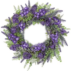 Lavender Wreath for Front Door Spring Summer Wreaths for Front Door, 20 Inch Doors Wreaths for Front Doors Outside All Season, Summer Wreath for Home Wall Window Party Wedding Decor Indoor Outdoor