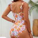 VIMPUNEC One Piece Swim Suits for Women Tummy Control Bathing Suit Push Up Swimwear (L)