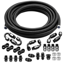 8AN PTFE Fuel Line Kit Nylon Braided PTFE Fuel Hose 20FT With AN8 Hose End Fitting For LS Swap EFI Fuel System
