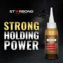 STARBOND Light Brown Medium CA Glue Pro Kit (2 oz) Premium Cyanoacrylate Super Glue Knot Filler for Woodworking, Woodturning, Carpentry, Furniture Repair, Crack Filling, Guitar Repair, Hobby