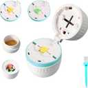 Pill Cutter 1/4,Pill Crusher,Splitter for Smalla Pills,Pill Organizer, Suitable for Carrying On The Go (4 in 1)