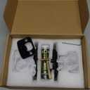 Crystal Door Knobs Interior, Vintage Passage Glass Door Knobs Matte Black Door Knobs for Hall Closet, 1 Pack