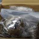 Jinei 30 Pcs 304 Stainless Steel Dinner Set Stainless Steel Plates and Bowls Include Plates Bowls Cups Forks Spoons Utensil Reusable Metal Camping Dinnerware Tableware for Home Picnic Kitchen(Silver) (Small)