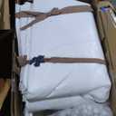 13x20FT Portable Garage, 13'x20' Carport Heavy Duty, Galvanized Frame & 180 g PE Waterproof Canopy, with 4 Doors (Included 2 Side Doors), and 4 Windows, for Pickup Truck, and Boat (WHITE)