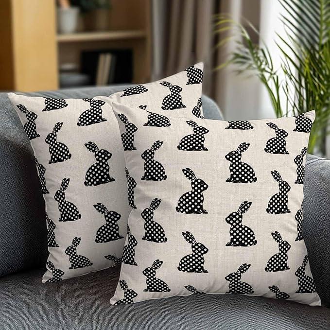 16x16 Inch Set of 2, Decorative Throw Pillow Covers, Cushion Covers for Sofa, Couch, Living Room, or Bedroom Décor, Spring Wave Point Pillowcases for Home Decor