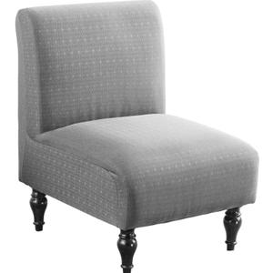 LavishCover Armless Accent Chairs Covers, Thick Armless Recliner Sofa Cover Stretchable, Removable Armless Chair Slipcover for Living Dining Room Hotel (LightGray, 1pc)