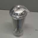 Straw Holder Dispenser 100 PCS Straws includ - Clear Glass Drinking Straw Container with Lid for Counter (M)