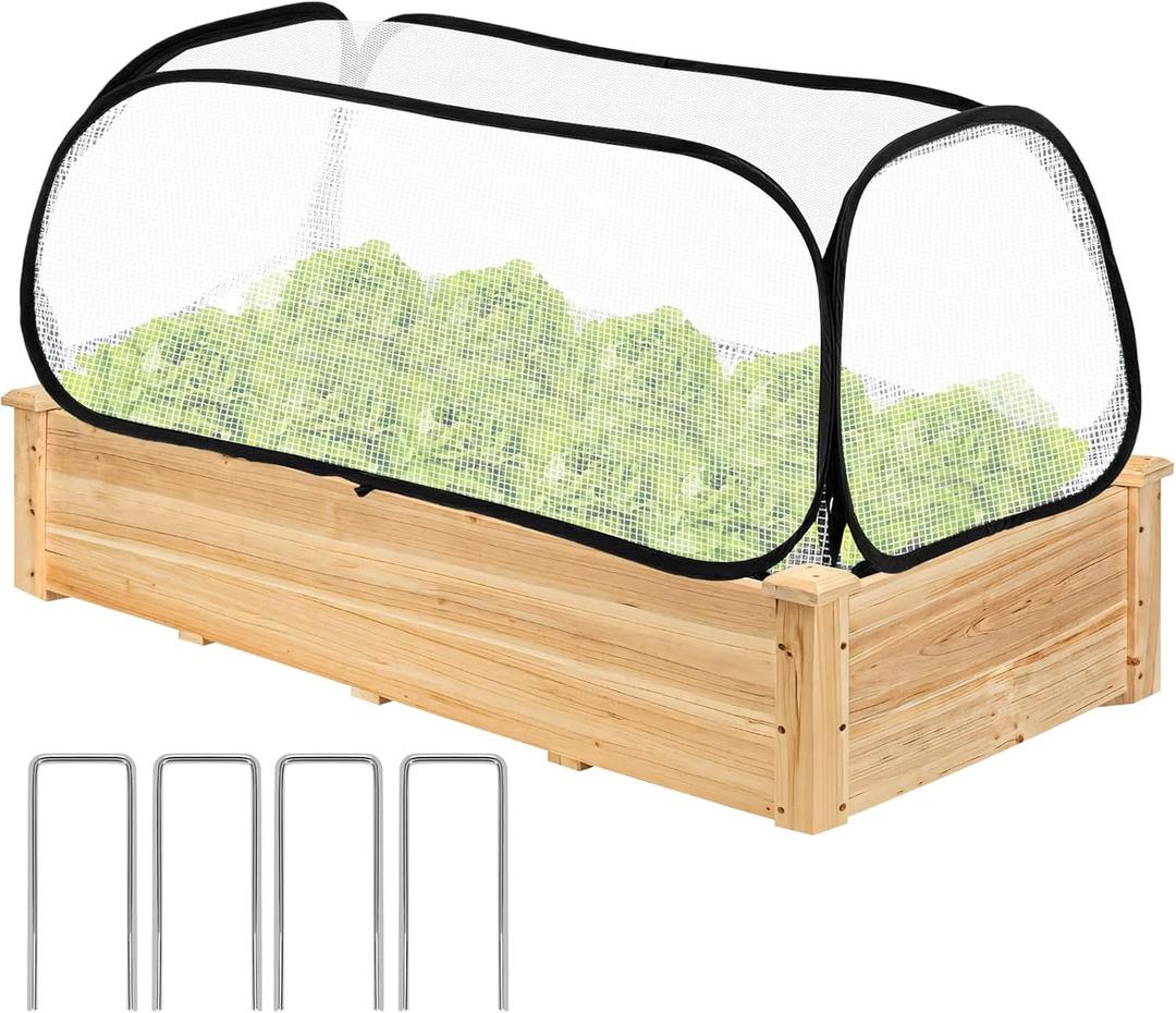 ANGAR Garden Covers for Raised Beds, Garden Row Plants Cover Accelerator, Freeze Protection Greenhouse Cover for Raised Garden Beds Protecting Seedlings Fruits Vegetable Rows (1Pack)