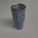 Lilly Pulitzer 30 Oz Insulated Tumbler with Lid, Large Stainless Steel Travel Cup, Double Wall Metal Tumbler (Secret Escape)
