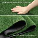 Heyroll Artificial Grass 5X8FT, 0.4" Pile Height Green Fake Grass Mat, Synthetic Turf Rug Indoor Outdoor Lawn Pet Dogs for Garden, Balcony, Patio with Drainage Holes, Customized Sizes