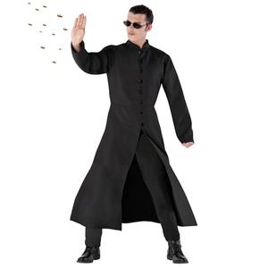 Morph Spy Assassin Costume Black Tailcoat With Glasses Included Halloween Costumes For Men Spy Costume XL
