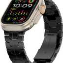 MioHHR Stainless Steel Band Compatible with Apple Watch Band 49mm 46mm 45mm 44mm 42mm(Series 3/2/1), Adjustable Metal Band for Men iWatch Series 10 9 8 7 6 5 4 3 2 1 SE SE2 SE3 Ultra3/2/1, Black