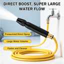 Home High-Pressure Car Wash Water Gun with Booster Nozzle and Hose, High Pressure water Hose Nozzle for Watering Plants and Vegetables,Pressure Washer 2pc