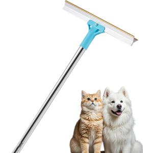 VEVOR Pet Hair Carpet Rake, 35.83-55.51 in Adjustable Long Handle Pet Hair Removal Broom, Reusable Advanced Lint Remover Scraper Dog Cat Fur Cleaning, for Carpet Rugs Mats Couch Furniture Cat Tree