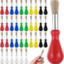 36 PCS Toddler Paint Brushes, Chubby Paint Brushes for Kids with Colorful Handle Paints Brush for Toddlers Easy Grip Paintbrushes Chubby Paints Brush Bulk for Watercolor Painting Art Craft Projects