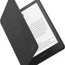 Amazon Kindle Paperwhite and Kindle Colorsoft Case, Lightweight and Water-Safe, Foldable Protective Cover - Fabric (Black)
