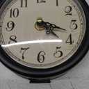 Vintage Metal Table Clock, Farmhouse Table Clock, Small Black Silent Non-Ticking Battery Operated Desk and Shelf Clocks for Home Kitchen Living Room Bedroom Decor