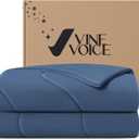 Cooling Comforter for Hot Sleepers, Queen 90x90, Midnight Blue | Cooling blanket feel, Q-Max >0.4 cool touch, double-sided cooling, Sorona fill, for night sweats, lightweight & breathable