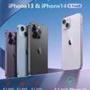 2 x FNTCASE for iPhone 14 Phone Case: iPhone 13 Clear Case | Military Grade Drop Protection Anti Yellowing Slim Cell Phone Cover - Rugged Shockproof Protective Bumper (D-Colorful)