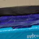 Yes4All Adjustable Workout Aerobic Exercise Step Platform Health Club Size with 4 Adjustable Risers Included and Extra Risers Options (D. Teal/Purple)