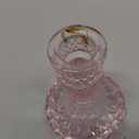 Glass Candlestick Holder,Striped Taper Candle Holders,Set of 6 Candle Stand for Table Centerpieces, Home Decor,Weddings,Festival and Parties (Pink Dimond)