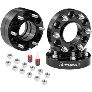Richeer 6x5.5 Wheel Spacer for Silverado Sierra 1500, 1.25 Inch Hub Centric 6x139.7mm Wheel Spacers for Tahoe Sunurban Yukon Escalade Express 1500 with 14x1.5 Studs & 78.1mm Bore