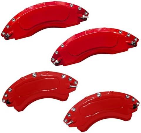 AOOA Red Caliper Covers Disc Brake Caliper Covers Caliper Paint Fit for KIA Carnival 2022-2024（Front and Rear), 4 Piece