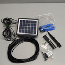 Solar Automatic Drip Irrigation Kit System, JIYANG Solar Powered Auto Easy DIY Watering Device Supported Pots Plants, 6 Timing Modes with Anti-Siphoning Device (Supported 10 Pots, 6Timing Modes)