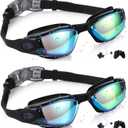 Aegend Kids Swim Goggles, Pack of 2 Swimming Goggles for Children Boys & Girls Age 3-14 (Aqua & Aqua)