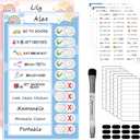 2 in 1 Namable Chore Chart - Dry Erase Morning/Bedtime Routine Chart for Kids - Magnetic Visual Schedule for Toddlers to Do List Checklist for Multiple Kids